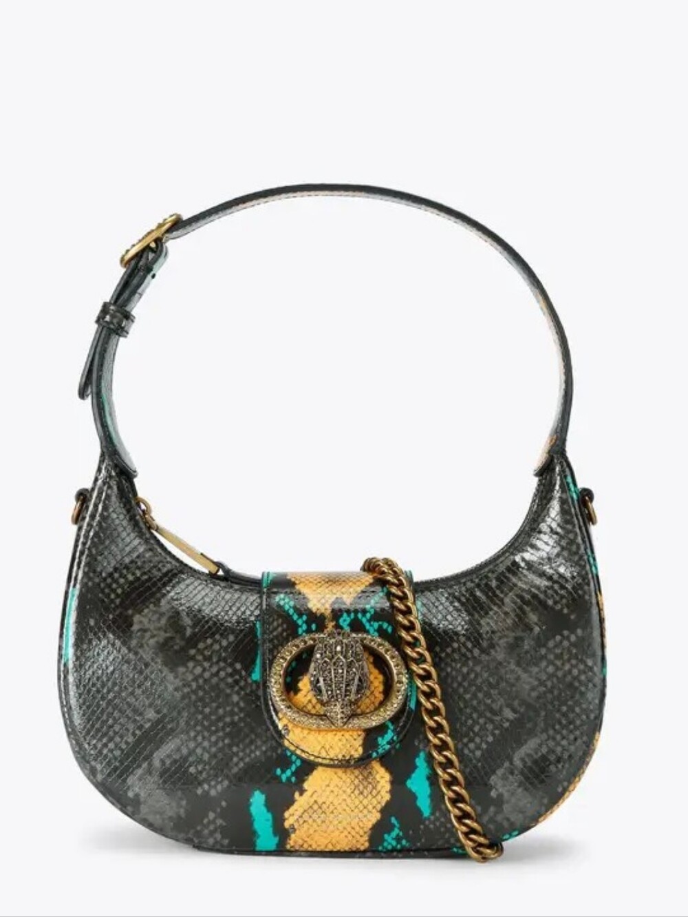 Kurt Geiger Chelsea Hobo Bag Snake Print Shoulder Bag NWT